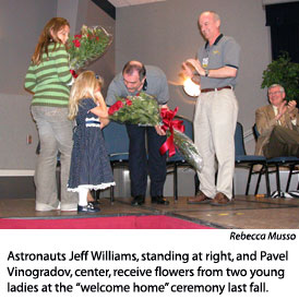 astronaut kids/flowers