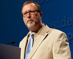 Dr. Bruce G. Kintz, president and CEO of Concordia Publishing House, tells LCMS members at the 65th Regular Convention of The Lutheran Church—Missouri Synod that they share a prestigious national award for quality. Facebook: You share prestigious national award, CPH President and CEO Dr. Bruce G. Kintz tells LCMS members at 65th Regular Convention of The Lutheran Church—Missouri Synod. (LCMS Communications)