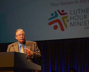 Bruce Wurdeman, executive director of Lutheran Hour Ministries (LHM), highlights outreach accomplishments and plans, including news of 43,123 connected to church homes. (LCMS Communications)