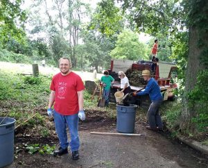 Several volunteers from Pittsburgh-area Lutheran churches and contract workers spent two weeks in July cleaning up the LCMS-owned Minersville Cemetery, a historic cemetery founded in 1862 where many Lutheran families and others are buried. (Cheryl D. Naumann)