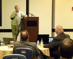 The Rev. Dr. Paul L. Maier speaks on "Defending the Faith" during the Association of Lutheran Mission Agencies conference in St. Louis. Maier said that in spite of attacks on Christianity worldwide, there is now more evidence than ever "affirming the biblical history."