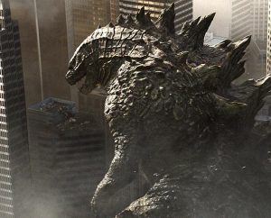 The film tells the story of enormous, dormant, strange creatures who, through military and scientific agitation, become active — wreaking havoc wherever they go. Godzilla is one of these monsters. (Courtesy Warner Bros. Pictures)
