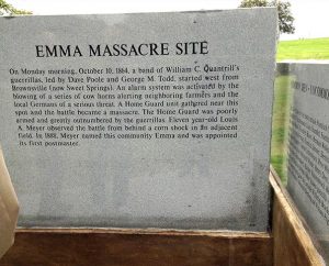 The Emma Massacre Monument was dedicated Oct. 12 at Holy Cross Lutheran Church in Emma, Mo. The monument commemorates German immigrants who were killed while defending their homes and families from a band of guerillas on Oct. 10, 1864. (John Patrick Niles) 