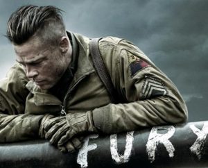 Brad Pitt stars as Sergeant Don “War-Daddy” Collier, commander of the five-man crew of a Sherman tank dubbed "Fury" in World War II . The film provides "a sober look at war, honestly considering both the soldier and the vocation of soldier," writes reviewer Rev. Ted Giese. 