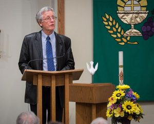 Dr. John Patrick gives a presentation on "The Inevitablity of Killing by Choice" for the 2014 LFL conference in Grand Rapids. (Michael Schuermann)