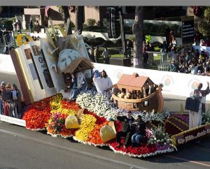 The 2015 Rose Parade float sponsored by Lutheran Hour Ministries — the only Christian-themed entry among 37 floats in the Jan. 1 parade in Pasadena, Calif. — featured an open Bible with depictions of the Nativity, Moses, Noah's ark and the Baptism of Jesus. (Lutheran Hour Ministries)