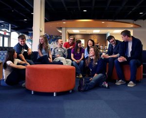 Students spend time in the renovated Janzow Campus Center at Concordia University, Nebraska. Renovations were made possible through gifts provided to the university during its "Blessed to be a Blessing" campaign. (Concordia University, Nebraska)