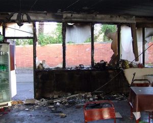 Extensive vandalism and fire damage to St. Timothy's Lutheran Church in Sunderland, England, is being investigated as arson. The congregation is a member of the Evangelical Lutheran Church of England, an LCMS partner church. (Photo courtesy of Steve Edge)