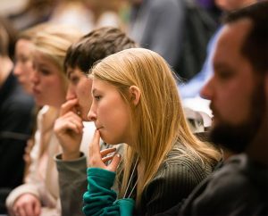 Participants listen to a speaker at the 2015 LCMS Life Conference Jan. 23 at the Crystal City Hilton Hotel in Arlington, Va. (LCMS/Erik M. Lunsford)