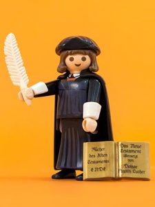 Concordia Publishing House is now accepting orders for the fastest-selling Playmobil figure of all time —a likeness of reformer Martin Luther, complete with quill pen and New Testament.