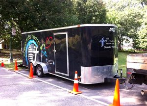 Also on display at the conference: the supply trailer used by the LCMS Southern District's Shepherd's Heart Disaster Response Ministry. (LCMS/Paula Schlueter Ross)