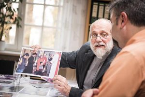 The Rev. Thomas Seifert, pastor of Paul-Gerhardt Gemeinde, a SELK Lutheran church in Braunschweig, Germany, discusses his work with refugees during a planning meeting at the SELK headquarters on Thursday, Nov. 12, 2015, in Hannover, Germany. (LCMS/Erik M. Lunsford)