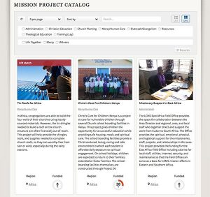 The new mission-project catalog — available on the LCMS website — describes specific national and international mission projects open to receiving gifts and offerings.