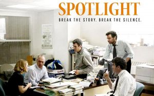 "Spotlight" tells the true story of how an investigative team of reporters exposes the Catholic Church's decades-long cover-up of child abuse by priests in Boston. It is "a movie of substance that is worth watching, even if it's painful," writes reviewer Ted Giese. 