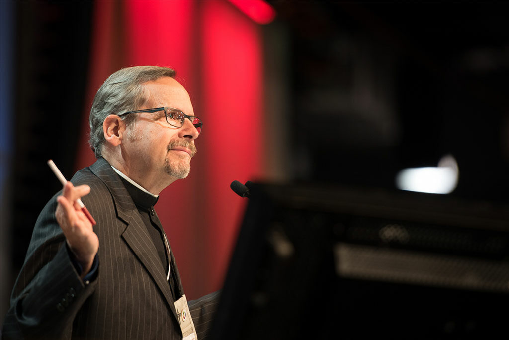 The Rev. Dan P. Gilbert, president of the Northern Illinois District, brings Floor Committee 4 resolutions before the 66th Regular Convention of The Lutheran Church—Missouri Synod on Thursday, July 14. (LCMS/Michael Schuermann)