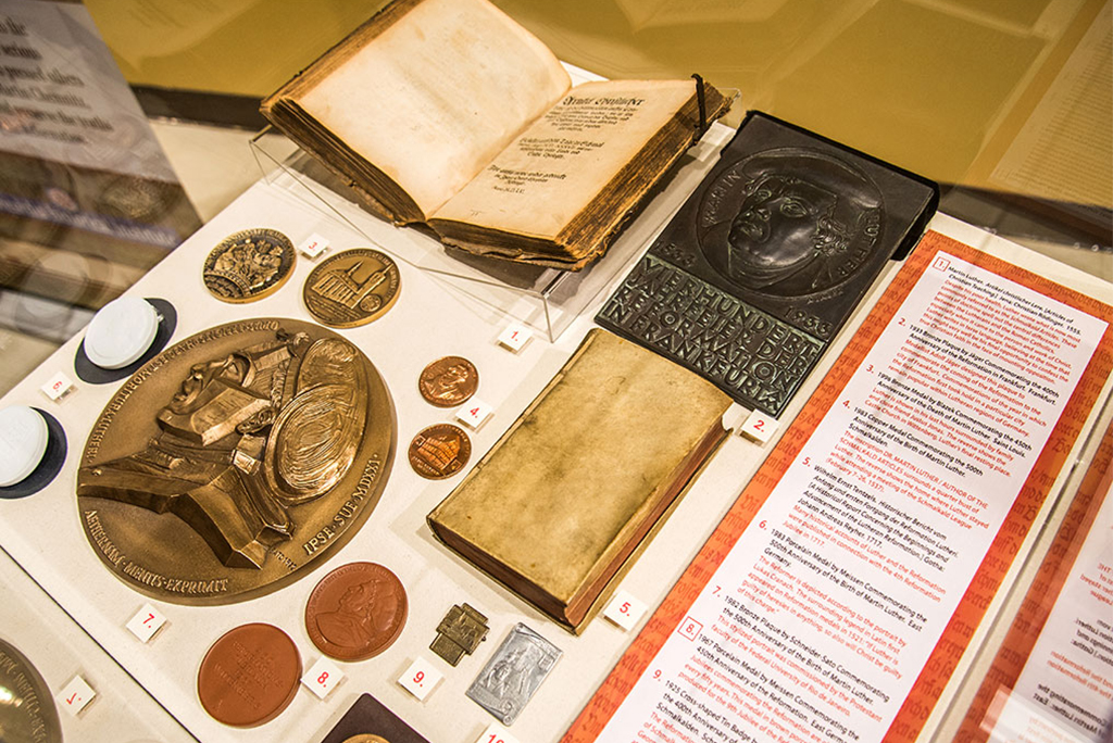 Concordia Historical Institute features books, coins from Luther's