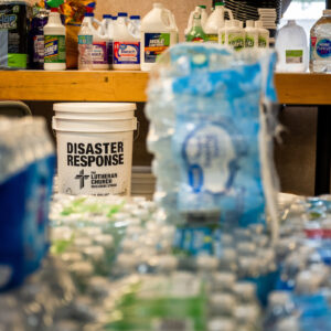 Relief supplies in the community building at Grace Lutheran Church, Pensacola, Fla., on Tuesday, Sept. 22, 2020. LCMS Communications/Erik M. Lunsford