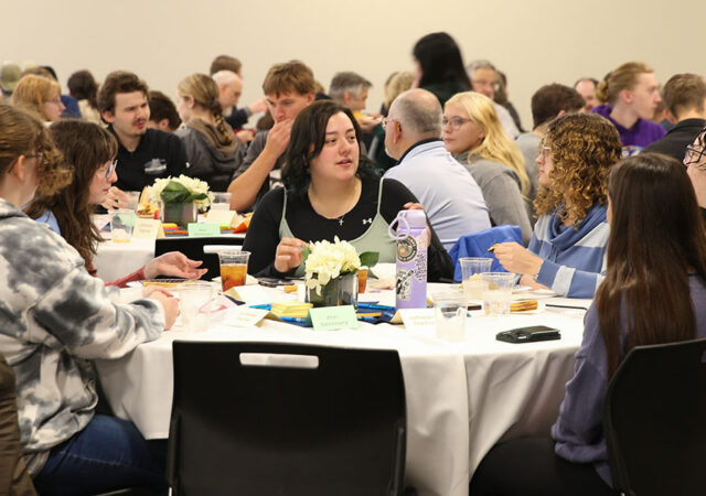 Church work students take part in a luncheon at Concordia University, Nebraska (CUNE), on Feb. 24. (CUNE)