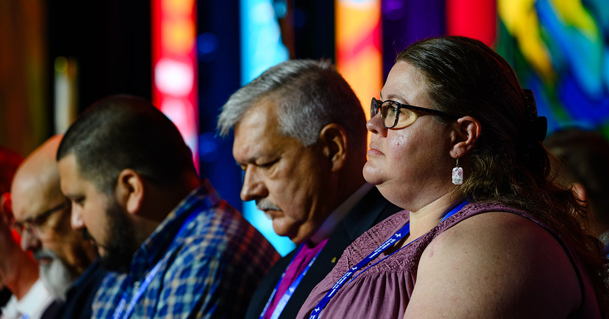 Cara Jeffords listens with Floor Committee 3 (Mercy) on July 23 at the 69th Regular Convention of The Lutheran Church—Missouri Synod in Phoenix. (LCMS/Frank Kohn)
